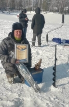 Чемпионат по зимней рыбалке среди членов профсоюза эксплуатационного локомотивного депо Красноярск-Главный 3 марта 2021