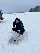 Чемпионат по зимней рыбалке среди членов профсоюза эксплуатационного локомотивного депо Красноярск-Главный 6 марта 2022 