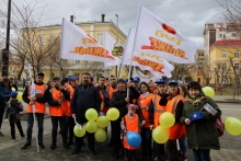 Первомайская демонстрация в Красноярске 1 мая 2019