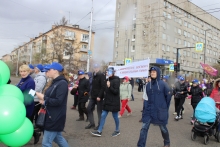 Первомайская демонстрация в Красноярске 1 мая 2019