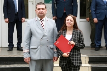 Торжественная линейка в Красноярском институте железнодорожного транспорта 1 сентября 2021
