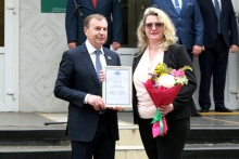 Торжественная линейка в Красноярском институте железнодорожного транспорта 1 сентября 2021