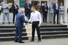 Торжественная линейка в Красноярском институте железнодорожного транспорта 1 сентября 2021