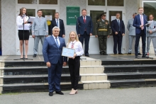 Торжественная линейка в Красноярском институте железнодорожного транспорта 1 сентября 2021