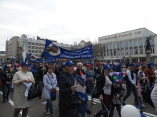 Первомайская демонстрация в Красноярске 1 мая 2018